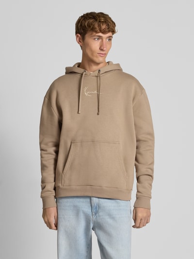 KARL KANI Hoodie mit Label-Stitching Taupe 4