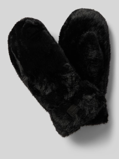Kurt Beines Rękawiczki z detalem z logo damskie Czarny 1