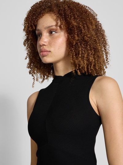 EDITED Midikleid in Ripp-Optik Modell 'Talia' Black 3