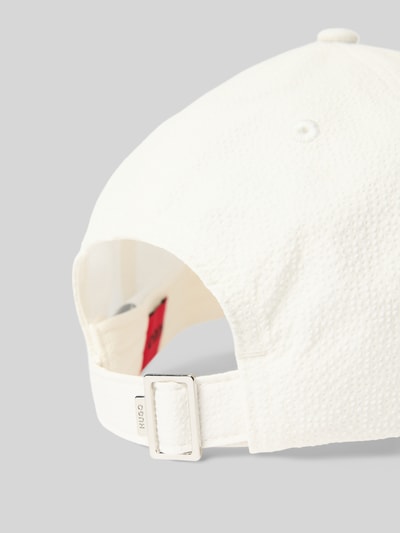HUGO Basecap mit Strukturmuster Modell 'Mett' Weiss 3