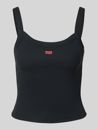 Levi's® Top z efektem prążkowania Czarny 2