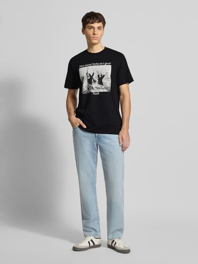 Dedicated T-Shirt mit Statement-Print Modell 'Nun Given Black' Black 1