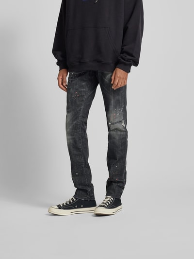 Dsquared2 Regular Fit Jeans im Destroyed-Look Black 4