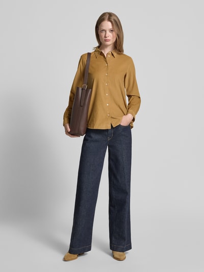 Marc O'Polo Regular Fit Hemdbluse aus Baumwoll-Lyocell-Mix Sand 1