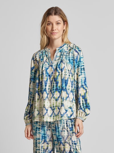 Emily Van den Bergh Bluse im Batik-Look Blau 4