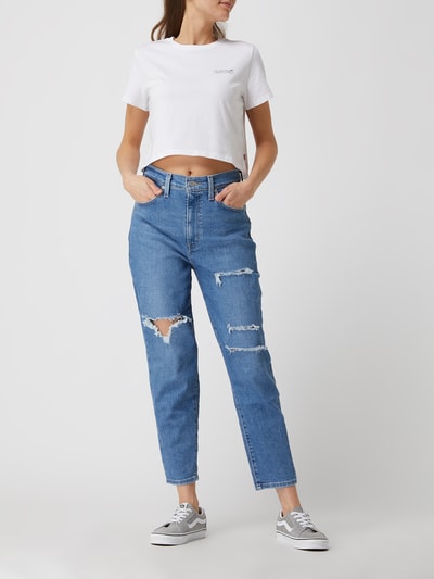 Levi's® Cropped T-Shirt mit Logo Weiss 1