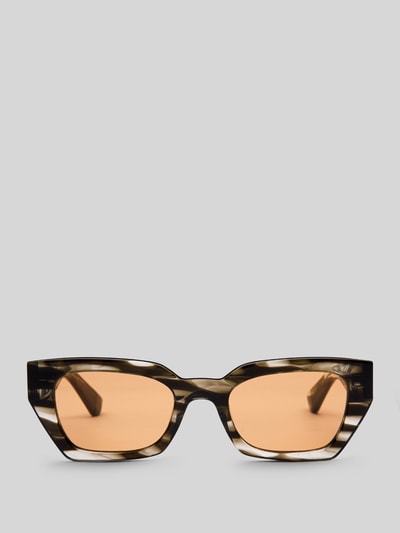 MessyWeekend Quadratische Sonnenbrille Modell 'LUNA' Mittelbraun 1