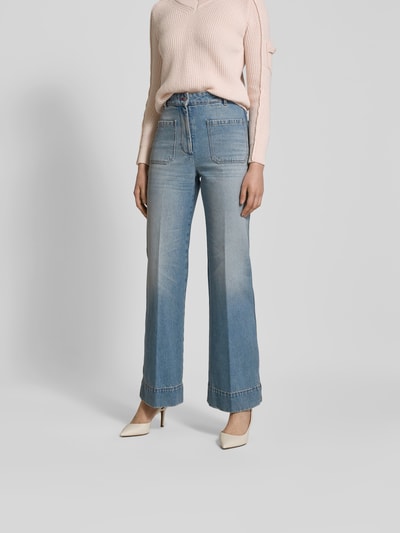 Victoria Beckham Jeans mit Label-Stitching Hellblau 4