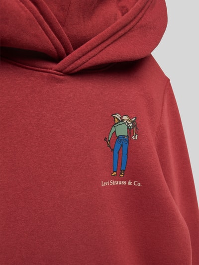 Levi’s® Kids Hoodie mit Label-Print Bordeaux 2
