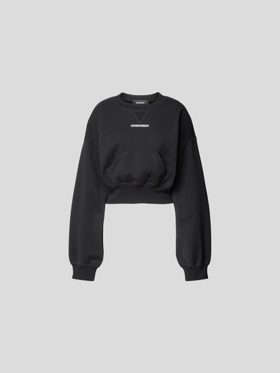 Dsquared2 Cropped Sweatshirt mit Label-Detail Schwarz 2