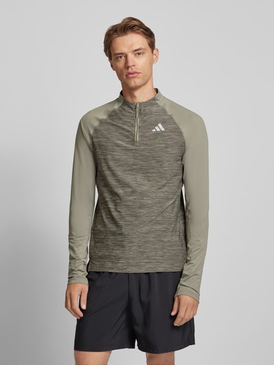 Adidas Training Sweatshirt mit Stehkragen Oliv 4