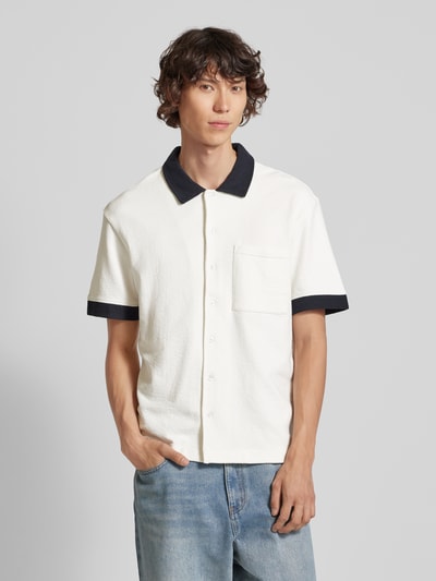 Only & Sons Relaxed fit vrijetijdsoverhemd met 1/2-mouwen, model 'MABON' Offwhite - 4