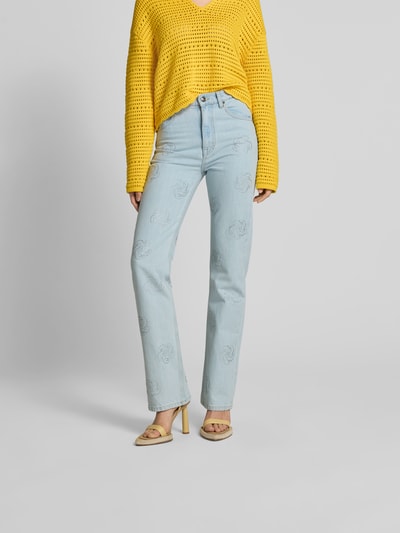 ROTATE Jeans mit 5-Pocket-Design Hellblau 4