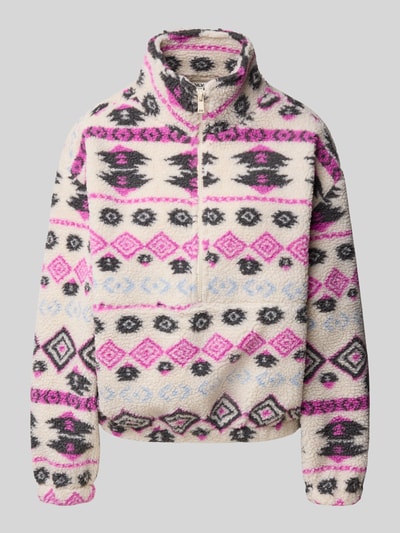 ONLY Regular Fit Sweatshirt mit Allover-Muster Modell 'JANNE' Offwhite 1