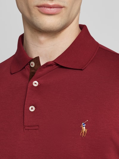 Polo Ralph Lauren Poloshirt mit Label-Stitching Bordeaux 3