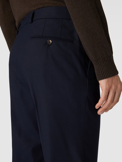 Windsor Stoffen broek met Franse steekzakken, model 'Santios' Marineblauw - 3