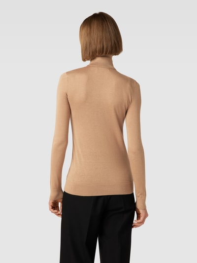 Lauren Ralph Lauren Sweter z dzianiny z dodatkiem jedwabiu model ‘ZOE’ Camel 5