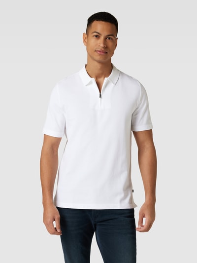 MAERZ Muenchen Poloshirt mit Reißverschluss Weiss 4