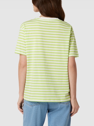 Jake*s Casual T-Shirt mit Streifenmuster Hellgruen 5