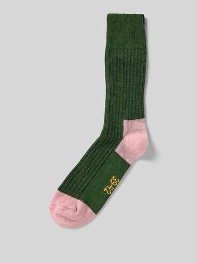 Unio Socken mit Kaschmir-Anteil Gruen 1