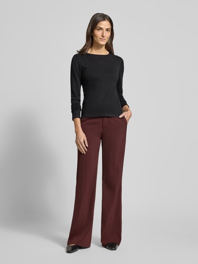 s.Oliver BLACK LABEL Slim Fit Pullover aus Viskose-Mix Black 1