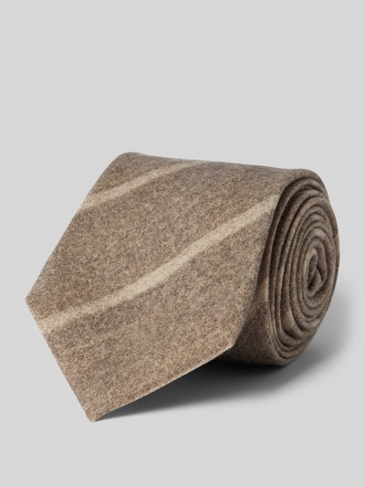 Gierremilano Stropdas met labeldetail Taupe - 1