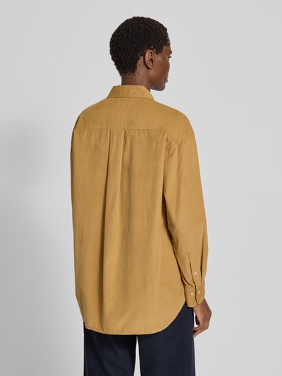 Marc O'Polo Relaxed Fit Hemdbluse aus Baumwoll-Lyocell-Mix Camel 5