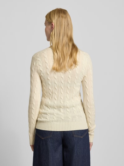 Polo Ralph Lauren Gebreide pullover met kasjmier, model 'KIMBERLY' Offwhite - 5