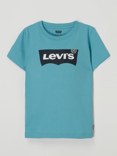 Levi’s® Kids T-shirt met labelprint Aquablauw - 1