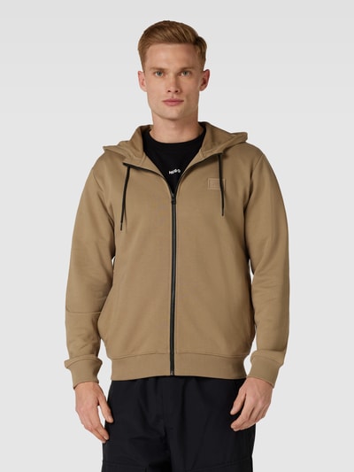 HUGO Sweatjacke mit Label-Applikation Modell 'Daple' Camel 4