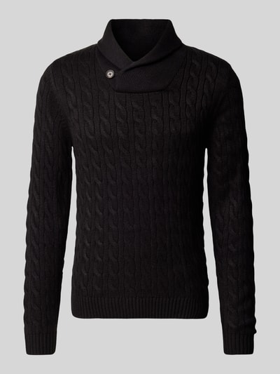 Jack & Jones Premium Gebreide pullover met opstaande kraag, model 'CRASH' Zwart - 2