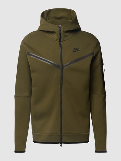 Nike Tech Sweatjacke aus Baumwoll-Mix mit Kapuze  Oliv 2