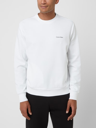 CK Calvin Klein Sweatshirt mit Eingrifftaschen  Weiss 4