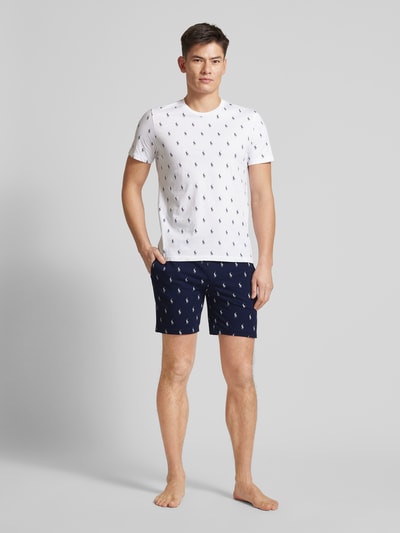 Polo Ralph Lauren Underwear Slim Fit Pyjama-Shorts mit Label-Print Marine 1