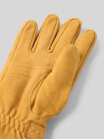 Hestra Handschuhe mit Label-Detail Modell 'Bergvik' GELB 3