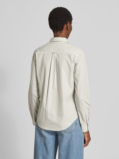 Gant Hemdbluse mit Logo-Stitching und abgerundetem Saum Dunkelgruen 5