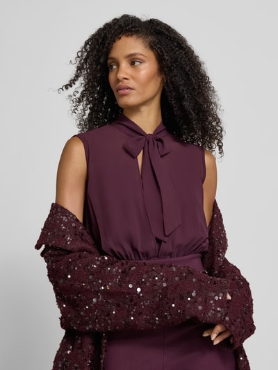 Rinascimento Jumpsuit mit Bundfalten Bordeaux 3