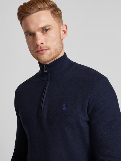 Polo Ralph Lauren Strickpullover mit Label-Stitching Marine 3