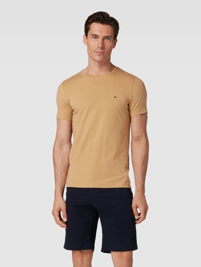 Tommy Hilfiger T-Shirt mit Label-Detail Camel 4