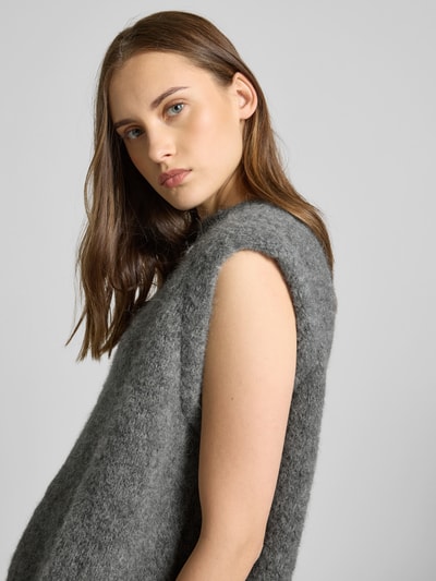 black palms Pullunder mit Rundhalsausschnitt Mittelgrau 3