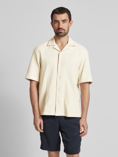 BOSS Poloshirt mit V-Ausschnitt Modell 'LARS' Offwhite 4