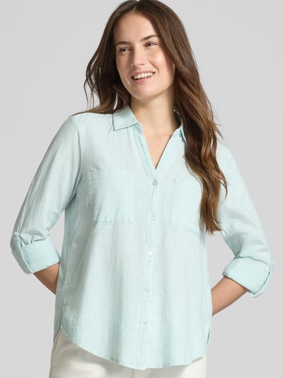 Tom Tailor Regular Fit overhemdblouse van puur katoen Mintgroen - 3