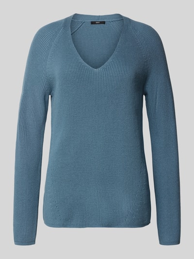 Zero Strickpullover mit V-Ausschnitt Hellblau 2