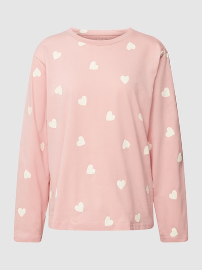 Jake*s Casual Pyjama-Oberteil mit Allover-Motiv-Print Rosa 2