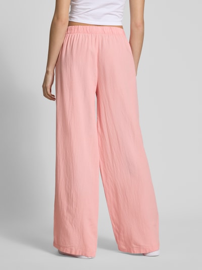 Review Wide Leg Stoffhose mit elastischem Bund Rosa 5