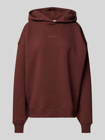 LeGer by Lena Gercke Hoodie mit Label-Stitching Modell 'Abby' Bordeaux 2