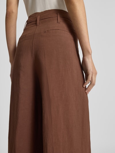 Christian Berg Woman Selection Wide Leg Bundfaltenhose mit Gürtelschlaufen Schoko 3