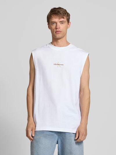 Calvin Klein Jeans Top mit Label-Stitching Offwhite 4