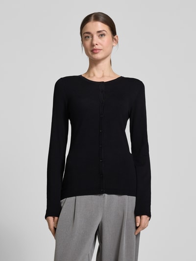 ICHI Kardigan z mieszanką wiskozy model ‘Mafa’ Czarny 4