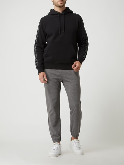 Calvin Klein Jeans Hoodie mit Logo-Streifen  Black 1